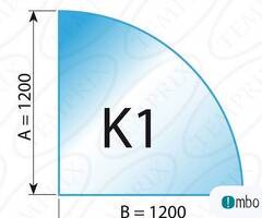 Szyba pod kominek ze szkła hartowanego K1 - 1200x1200